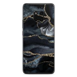 Dunkler Marmor Gold Glitzerlook