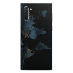 Mappa del mondo con luce notturna