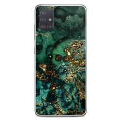 Aspetto marmorizzato ciano glitterato