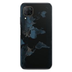 Mappa del mondo con luce notturna