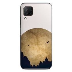 Deux oiseaux et la lune