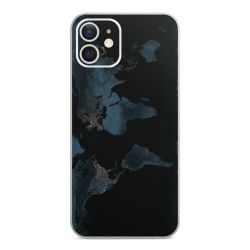 Mappa del mondo con luce notturna