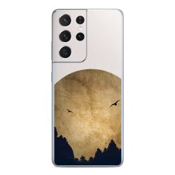 Deux oiseaux et la lune
