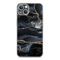 Dunkler Marmor Gold Glitzerlook
