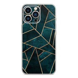 Imprimé or pierre sarcelle profond