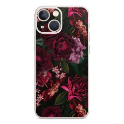 Fleurs rouge foncé et roses