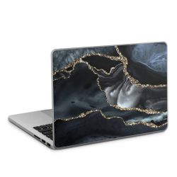 Dunkler Marmor Gold Glitzerlook