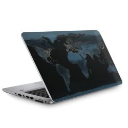 Mappa del mondo con luce notturna
