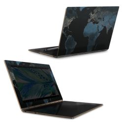 Mappa del mondo con luce notturna