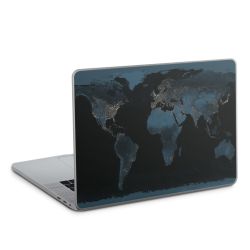 Mappa del mondo con luce notturna