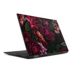 Fleurs rouge foncé et roses