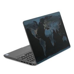 Mappa del mondo con luce notturna