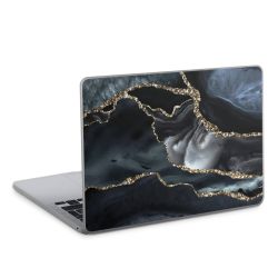 Dunkler Marmor Gold Glitzerlook