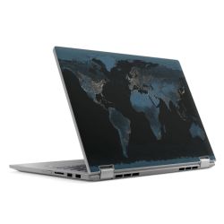 Mappa del mondo con luce notturna