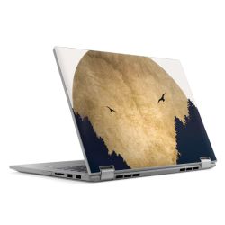 Deux oiseaux et la lune