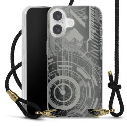 Carry Case Transparent Leather black/gold