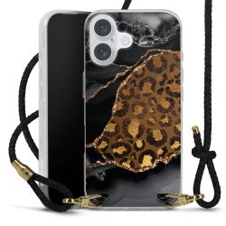 Carry Case Transparent Leather black/gold