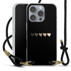 Carry Case Transparent Leather black/gold