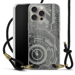 Carry Case Transparent Leather black/gold