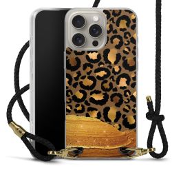 Carry Case Transparent Leather black/gold