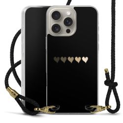 Carry Case Transparent Leather black/gold