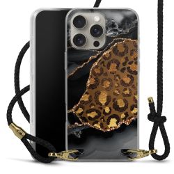 Carry Case Transparent Leather black/gold