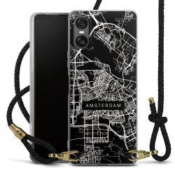 Carry Case Transparent Leather black/gold