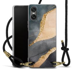 Carry Case Transparent Leather black/gold