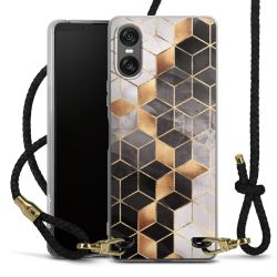 Carry Case Transparent Leather black/gold