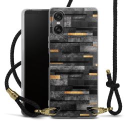 Carry Case Transparent Leather black/gold