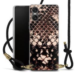 Carry Case Transparent Leather black/gold