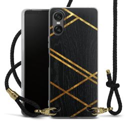 Carry Case Transparent Leather black/gold