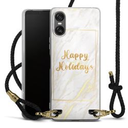 Carry Case Transparent Leather black/gold