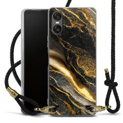 Carry Case Transparent Leather black/gold