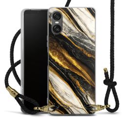 Carry Case Transparent Leather black/gold