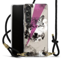 Carry Case Transparent Leather black/gold