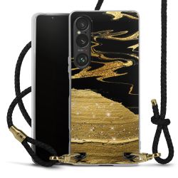 Carry Case Transparent Leather black/gold