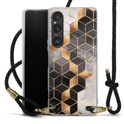 Carry Case Transparent Leather black/gold