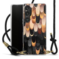 Carry Case Transparent Leather black/gold