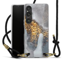 Carry Case Transparent Leather black/gold