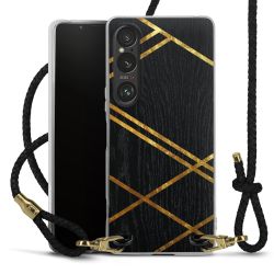 Carry Case Transparent Leather black/gold