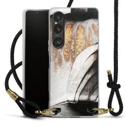 Carry Case Transparent Leather black/gold