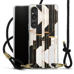 Carry Case Transparent Leather black/gold