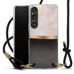 Carry Case Transparent Leather black/gold