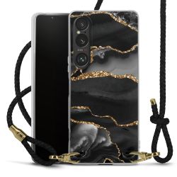 Carry Case Transparent Leather black/gold