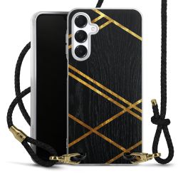 Carry Case Transparent Leather black/gold