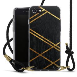 New Carry Case Transparent Leder schwarz/gold