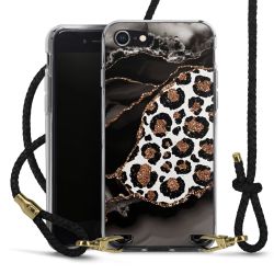 Carry Case Transparent Leather black/gold