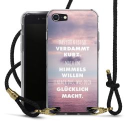 Carry Case Transparent Leder schwarz/gold