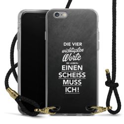 Carry Case Transparent Leder schwarz/gold